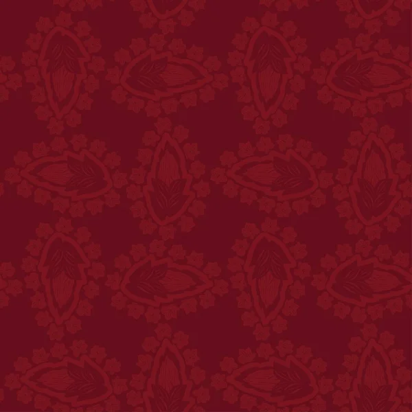 Red Paisley Design Padrão Sem Costura Abstrato Para Têxteis Moda — Vetor de Stock