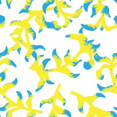 Moda tekstil, grafik ve el sanatları için renkli Tropikal Yapraksız desen tasarımı