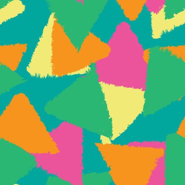 Moda tekstil ve grafikleri için yeşil Geometrik üçgenler kusursuz desen tasarımı