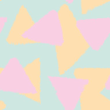 Moda tekstil ve grafikleri için Pastels Geometrik üçgenler kusursuz desen tasarımı