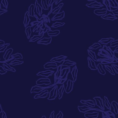 Mavi Paisley, moda tekstil, grafik, arka plan ve el sanatları için soyut ve kusursuz desen tasarımı