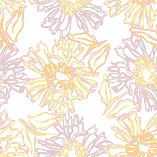 パステルの概要花のシームレスなパターンデザインのためのファッション繊維 グラフィック 背景や工芸品 — ストックベクタ