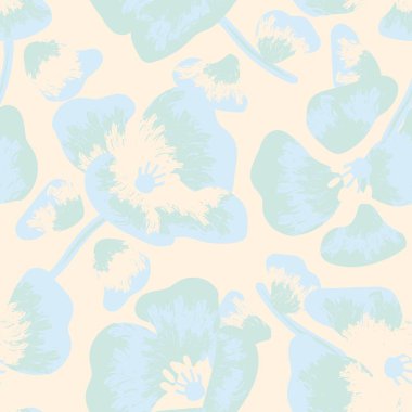 Moda tekstil, grafik, arka plan ve el sanatları için Pastel Soyut Çiçeksiz desen tasarımı
