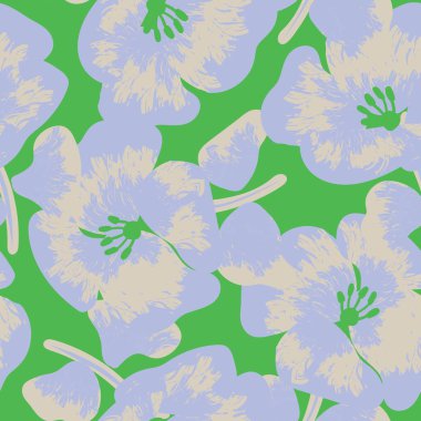 Moda tekstil, grafik, arka plan ve el sanatları için Yeşil Soyut Çiçeksiz desenli tasarım