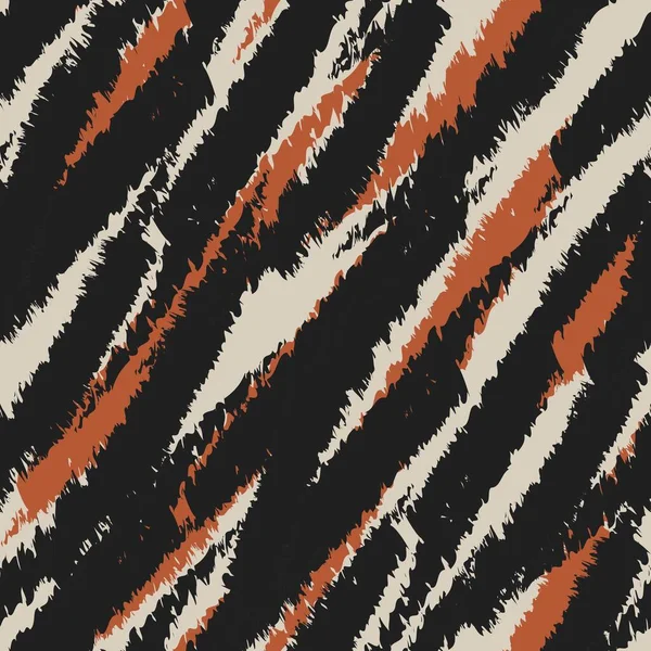 Neutrální Barva Abstraktní Zebra Texturovaný Vzor Pro Módní Textil Grafiku — Stockový vektor