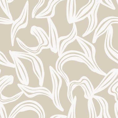 Tarafsız Renkli Tropikal Yaprak Moda tekstil, grafik ve el sanatları için kusursuz desen tasarımı