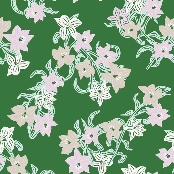 Fondo Patrón Inconsútil Floral Oriental Verde Para Textiles Moda Gráficos — Vector de stock
