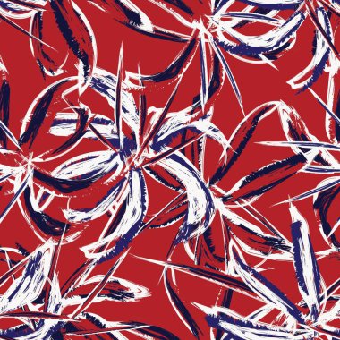 Moda tekstil, grafik, arka plan ve el sanatları için Kırmızı Soyut Çiçeksiz desenli tasarım