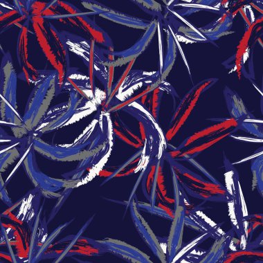 Moda tekstil, grafik, arka plan ve el sanatları için Mavi Soyut Çiçeksiz desenli tasarım