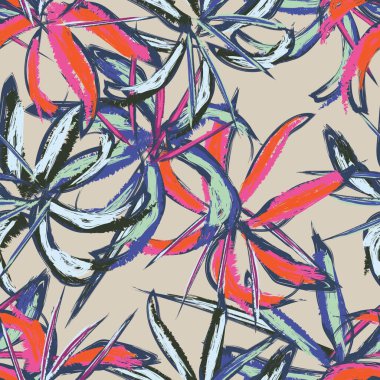 Tarafsız Renk Özeti: Moda tekstil, grafik, arka plan ve el sanatları için kusursuz desen tasarımı