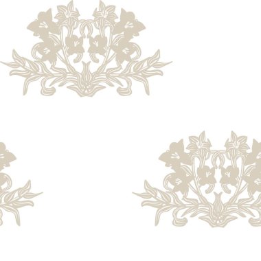 Moda tekstil ve grafikleri için nötr Renk Simetrik Çiçeksiz desen tasarımı