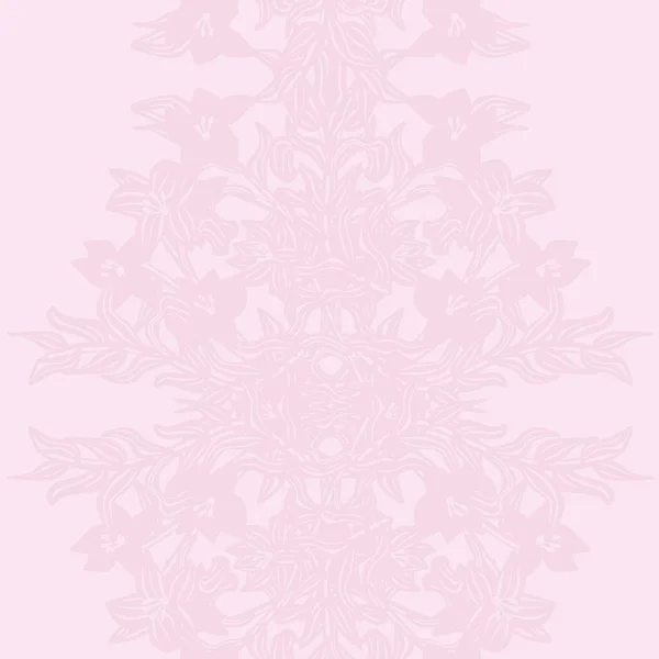 Pastelle Symmetric Floral Seamless Pattern Design Für Modetextilien Und Grafiken — Stockvektor