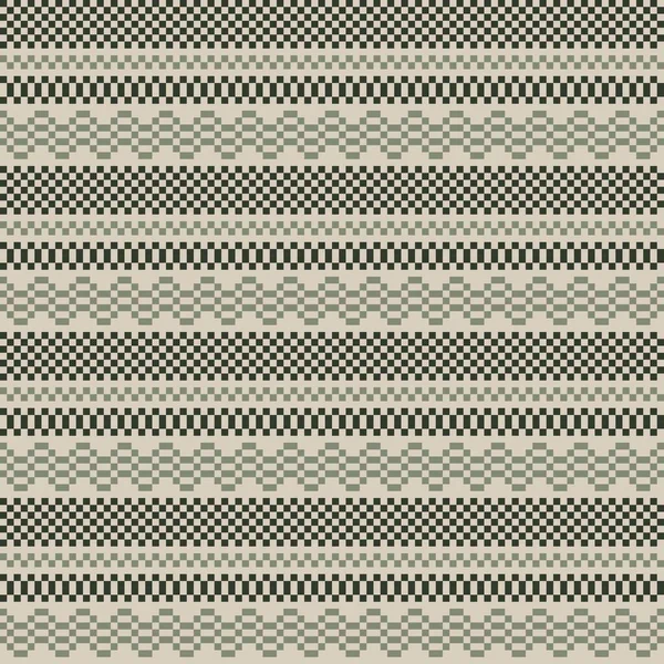 Neutre Couleur Texturé Fair Isle Design Sans Couture Pour Tricot — Image vectorielle