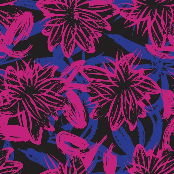 Diseño Patrones Sin Costura Floral Abstracto Colorido Para Textiles Moda — Vector de stock
