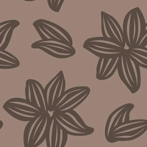 Neutrale Farbe Floral Nahtlose Muster Hintergrund Für Modetextilien Grafiken Hintergründe — Stockvektor