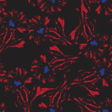 Moda tekstil, grafik, arka plan ve el sanatları için Kırmızı Soyut Çiçeksiz desenli tasarım