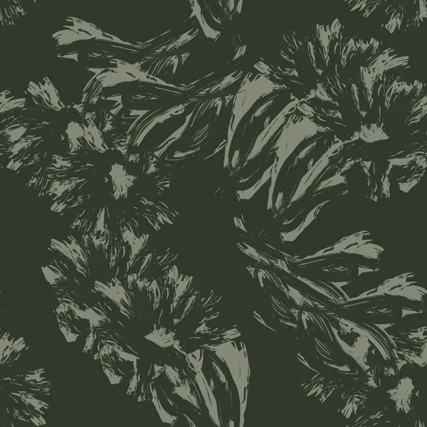 Couleur Neutre Abstrait Conception Florale Sans Couture Pour Textiles Mode — Image vectorielle