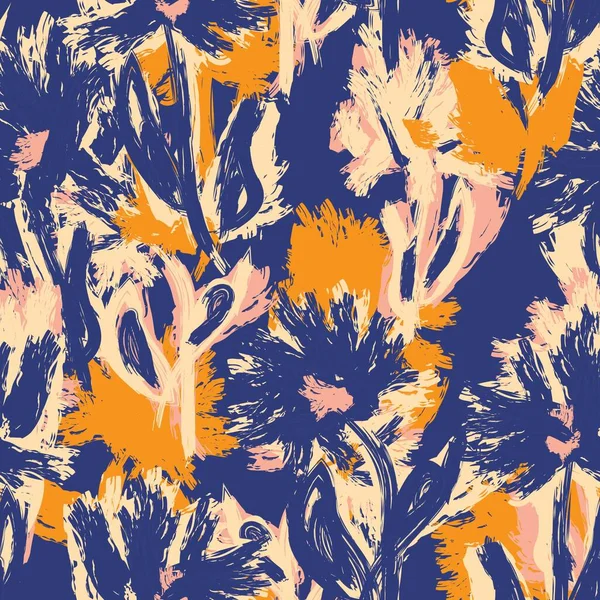 Farbenfrohe Abstrakte Florale Muster Für Modetextilien Grafiken Hintergründe Und Kunsthandwerk — Stockvektor