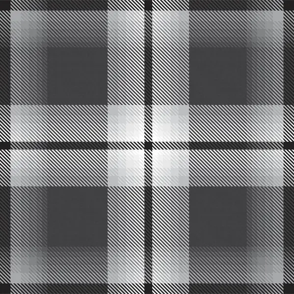 Monochrome Ombre Plaid Textured Seamless Pattern Fashion Textiles Graphics — Stock Vector