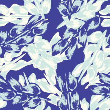 Pastels Tropikal Yaprak desen tasarımı moda tekstil, grafik ve el sanatları için