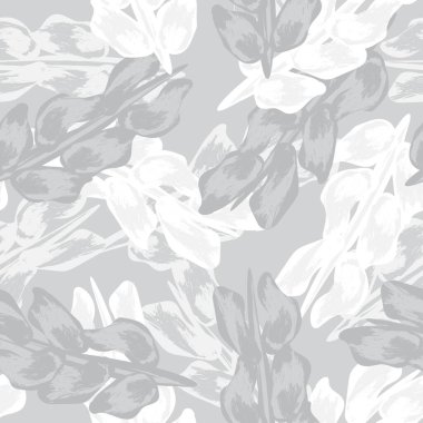 Moda tekstil, grafik ve el sanatları için tek renkli Tropikal Yaprak kusursuz desen tasarımı