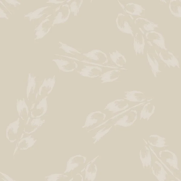 Нейтральный Цвет Тропических Листьев Бесшовный Дизайн Шаблона Моды Текстиля Графики — стоковый вектор