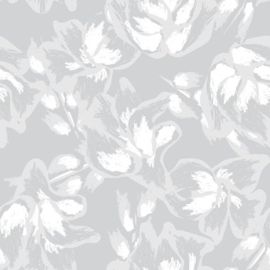 Moda tekstil, grafik, arkaplan ve el sanatları için tek renkli çiçek desensiz desen tasarımı