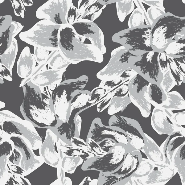 stock vector Monochrome Abstract Floral seamless pattern design for fashion textiles, graphics, backgrounds and crafts