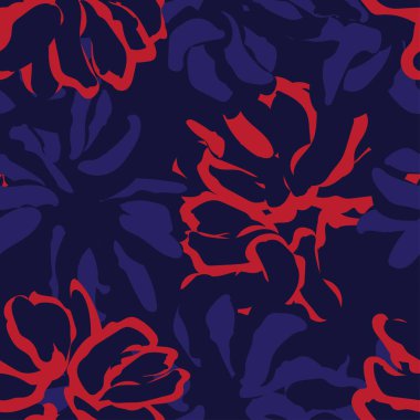 Moda tekstil, grafik, arka plan ve el sanatları için Kırmızı Soyut Çiçeksiz desenli tasarım