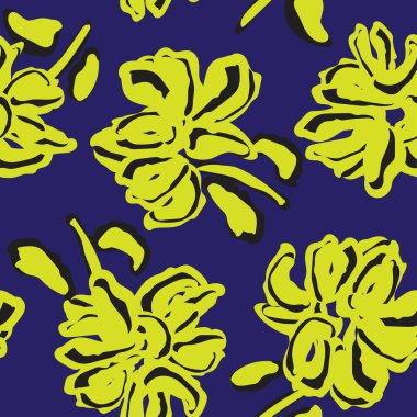 Moda tekstil, grafik, arka plan ve el sanatları için renkli Soyut Çiçeksiz desenli tasarım