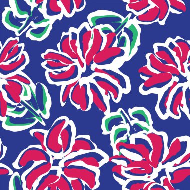 Moda tekstil, grafik, arka plan ve el sanatları için renkli Soyut Çiçeksiz desenli tasarım