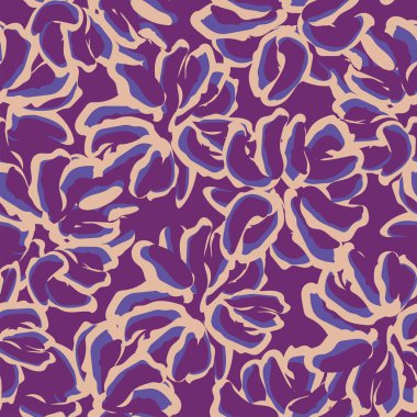 Moda tekstil, grafik, arka plan ve el sanatları için renkli Soyut Çiçeksiz desenli tasarım