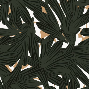 Tarafsız Renkli Botanik Çiçeksiz Moda Tekstil, grafik, arka plan ve el sanatları tasarımı