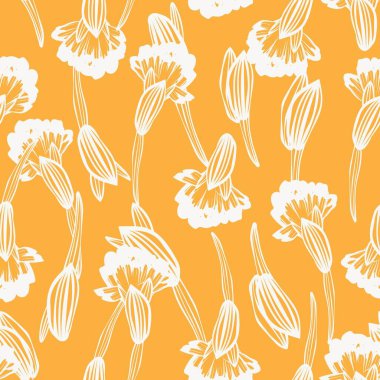 Moda tekstil, grafik, arka plan ve el sanatları için renkli Botanik Çiçeksiz desenli tasarım