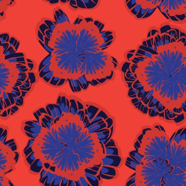 Moda tekstil, grafik, arka plan ve el sanatları için renkli Botanik Çiçeksiz desenli tasarım