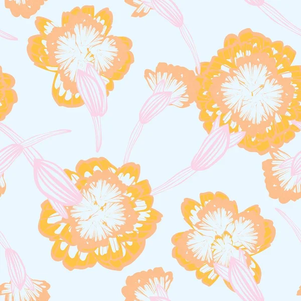 Diseño Patrones Sin Costura Floral Botánico Colorido Para Textiles Moda — Vector de stock