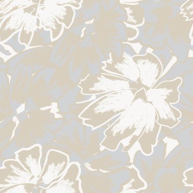 Tarafsız Renk Özeti: Moda tekstil, grafik, arka plan ve el sanatları için kusursuz desen tasarımı