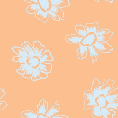 Moda tekstil, grafik, arka plan ve el sanatları için renkli Soyut Çiçeksiz desenli tasarım