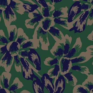 Moda tekstil, grafik, arka plan ve el sanatları için Yeşil Soyut Çiçeksiz desenli tasarım