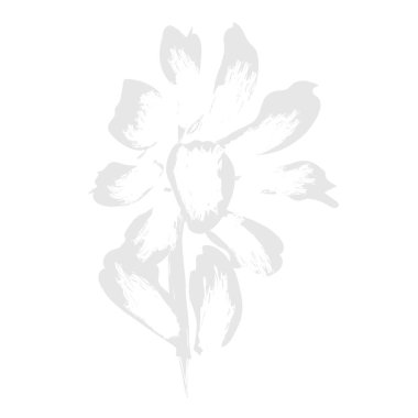 Moda tekstil, grafik, arkaplan ve el sanatları için tek renkli çiçek desensiz desen tasarımı