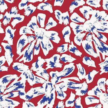 Moda tekstil, grafik, arka plan ve el sanatları için kırmızı desenli, soyut, pürüzsüz desen tasarımı