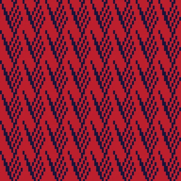 Christmas Textured Fair Isle Seamless Pattern Design Knitwear Fashion Textile — Stock Vector