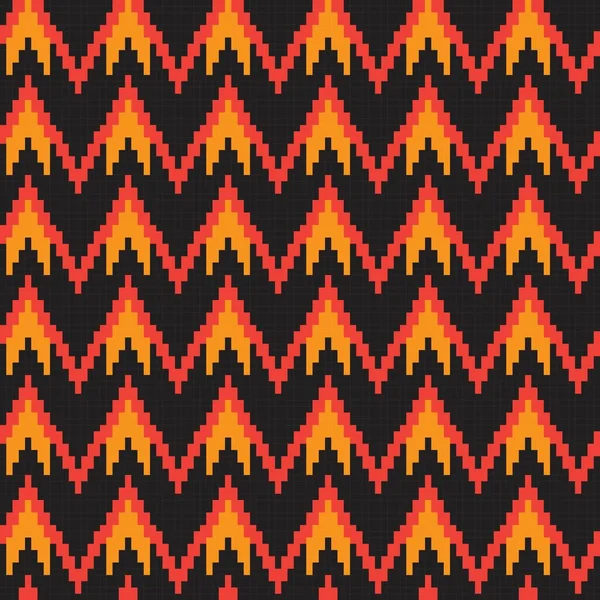Colourful Chevron Fair Isle Seamless Pattern Design Knitwear Fashion Textile — Stock Vector