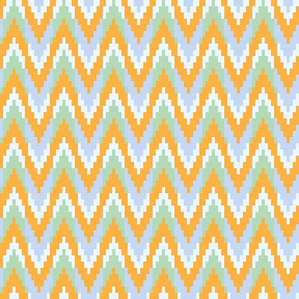 Farbenfrohe Chevron Fair Isle Nahtloses Musterdesign Für Strickwaren Modetextilien Grafiken — Stockvektor