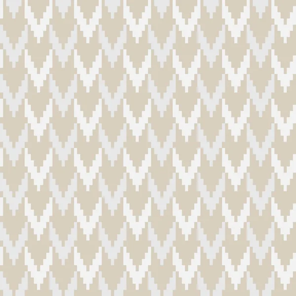 Couleur Neutre Chevron Fair Isle Design Sans Couture Pour Tricot — Image vectorielle