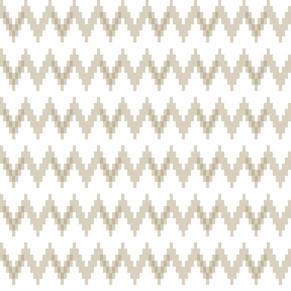 Neutrale Farbe Chevron Fair Isle Nahtloses Musterdesign Für Strickwaren Modetextilien — Stockvektor