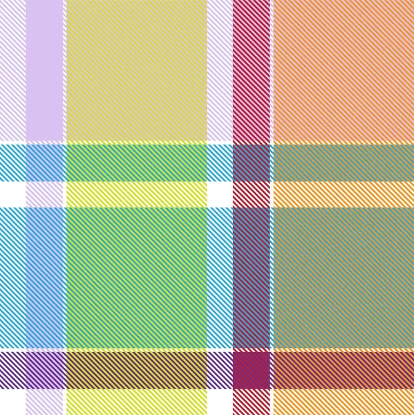 Rainbow Pastel Plaid Bezešvý Vzor Pro Módní Textil Grafiku — Stockový vektor