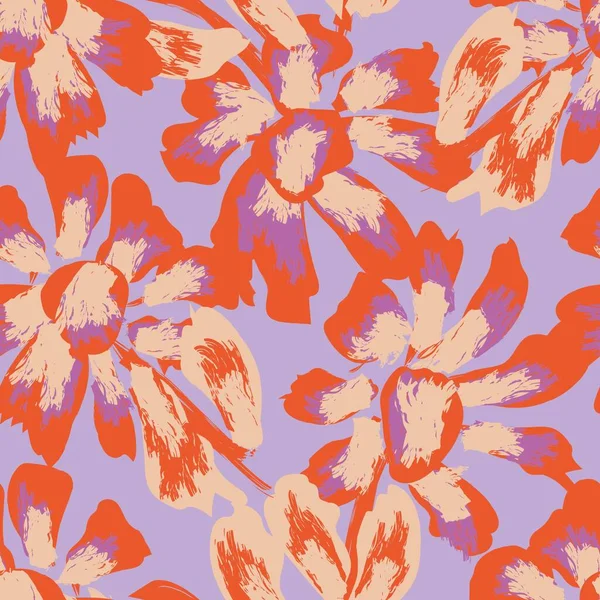 Барвистий Абстрактний Квітковий Безшовний Візерунок Модного Текстилю Графіки Фону Ремесел Ліцензійні Стокові Вектори