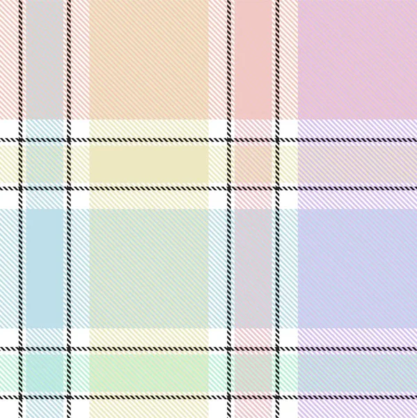 Rainbow Pastel Plaid Nahtloses Muster Für Modetextilien Und Grafiken Vektorgrafiken