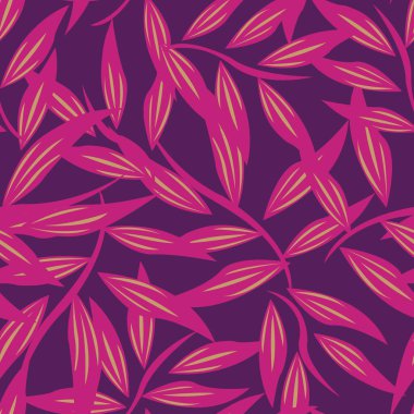 Moda tekstil, grafik ve el sanatları için renkli Tropikal Yapraksız desen tasarımı